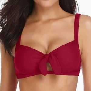 Tempt Me Push Up Front Tie Knot Knot Bikini Top